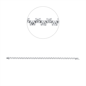 Tennisarmband  18kt Weißgold mit 4,70ct Diamanten