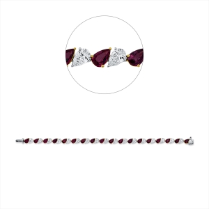 Armband 18 kt WG+GG