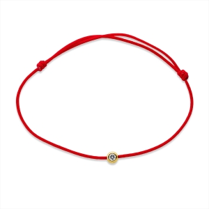 Armband Zarge 18 kt GG, rot cord 15,5-19,5 cm