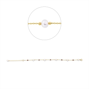Armband  18kt Gelbgold mit Farbstein