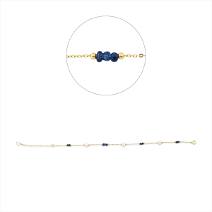 Armband  18kt Gelbgold mit Farbstein