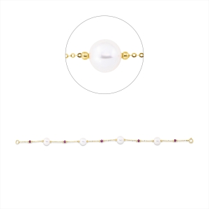 Armband  18kt Gelbgold mit Farbstein