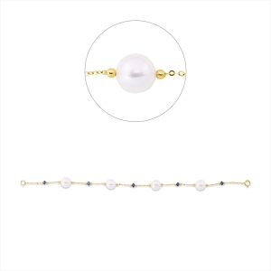 Armband  18kt Gelbgold mit Farbstein