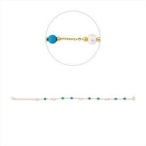 Armband  18kt Gelbgold mit Farbstein