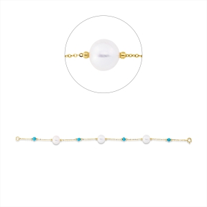 Armband  18kt Gelbgold mit Farbstein