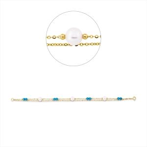 Armband  18kt Gelbgold mit Farbstein