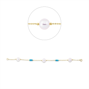 Armband  18kt Gelbgold mit Farbstein