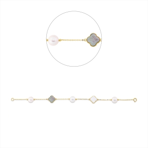 Armband  18kt Gelbgold mit Farbstein