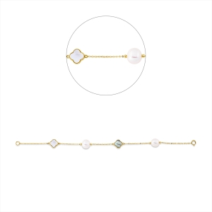 Armband  18kt Gelbgold mit Farbstein