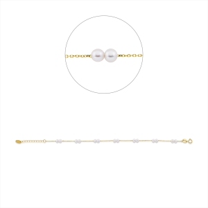 Armband  18kt Gelbgold mit ZÖ 16 cm mit 0,00ct Diamanten
