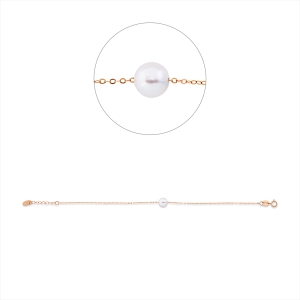 Armband  18kt Rotgold mit ZÖ 14 cm mit 0,00ct Diamanten