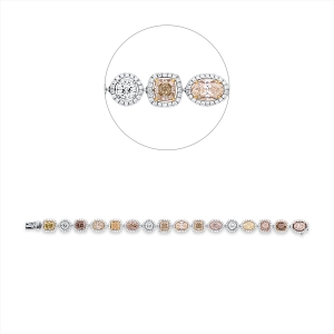Armband 18 kt WG+GG+RG