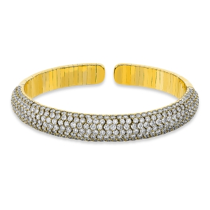 Pavé Armreif  18kt Gelbgold mit 9,05ct Diamanten