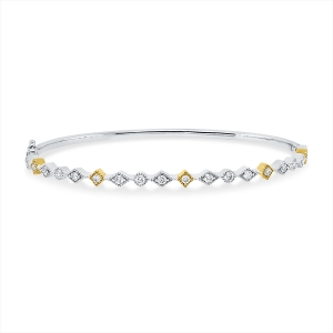 Armreif 18 kt WG+GG