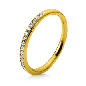 Memoire halb Ring  18kt Gelbgold mit 0,13ct Diamanten