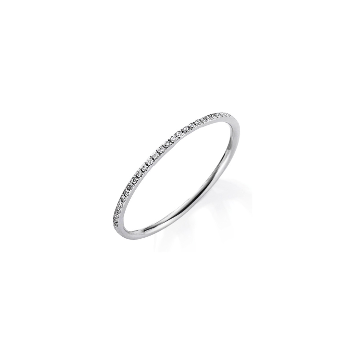 Memoire halb Ring  18kt Weißgold mit 0,11ct Diamanten