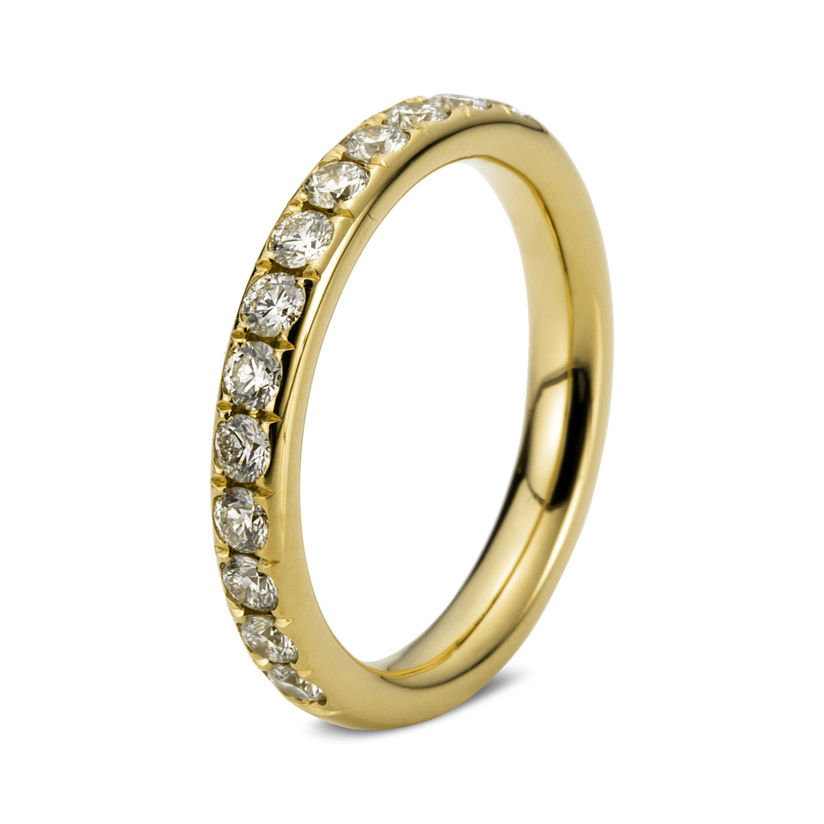Memoire halb Ring  18kt Gelbgold mit 0,63ct Diamanten