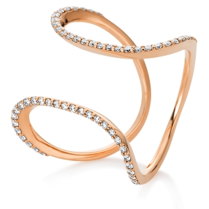 Ring  14kt Rotgold mit 0,33ct Diamanten