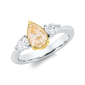 Ring 3er-Krappe 18kt Weißgold / Gelbgold GIA1463689305 mit 1,48ct Diamanten