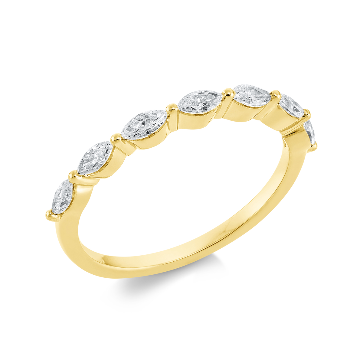 Memoire halb Ring  18kt Gelbgold mit 0,40ct Diamanten