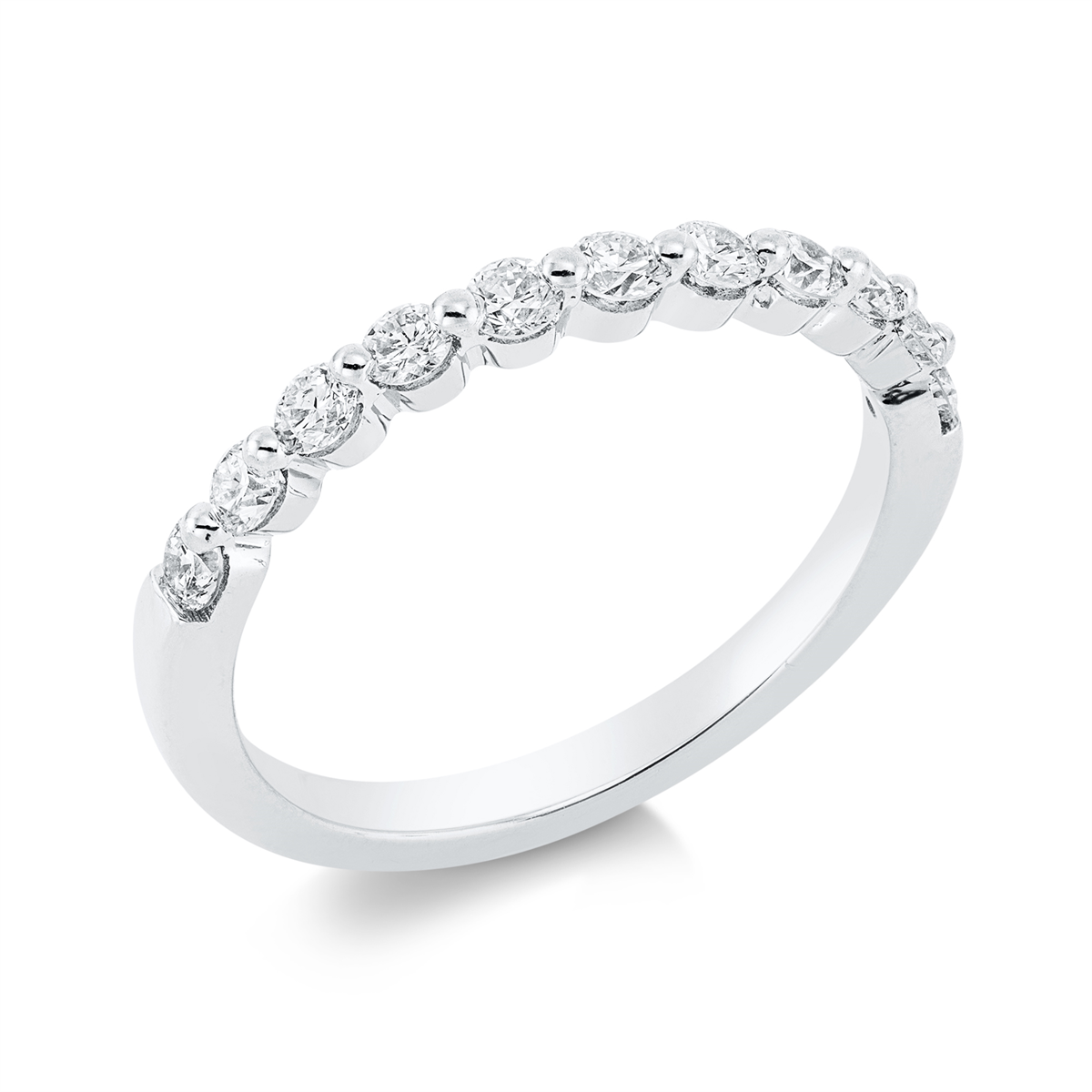 Memoire halb Ring  18kt Weißgold mit 0,50ct Diamanten
