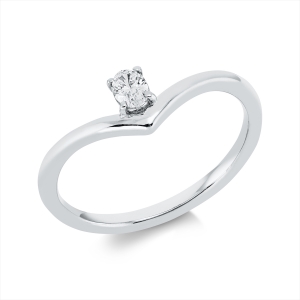 Solitaire Ring  18kt Gelbgold mit 0,13ct Diamanten