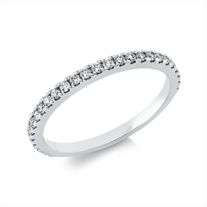 Memoire halb Ring  18kt Weißgold mit 0,30ct Diamanten