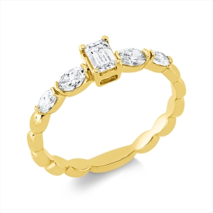 Solitaire Ring  18kt Gelbgold mit 0,58ct Diamanten