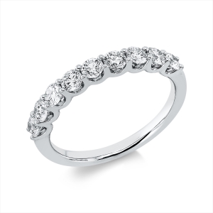 Memoire halb Ring  18kt Weißgold mit 0,80ct Diamanten