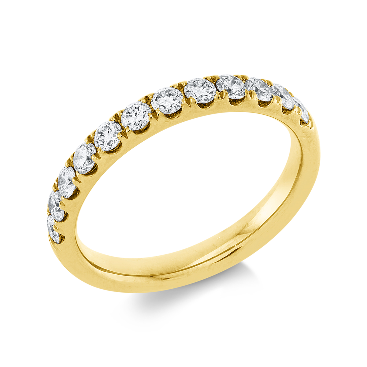 Memoire halb Ring  18kt Gelbgold mit 0,58ct Diamanten