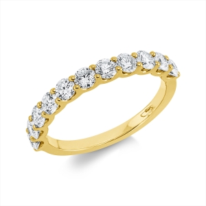 Memoire halb Ring  18kt Gelbgold mit 1,04ct Diamanten