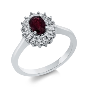 Ring 4er-Krappe 18 kt WG