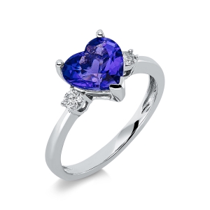 Ring 3er-Krappe 14 kt WG Herz