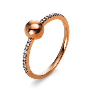 Ring  18kt Rotgold mit 0,10ct Diamanten