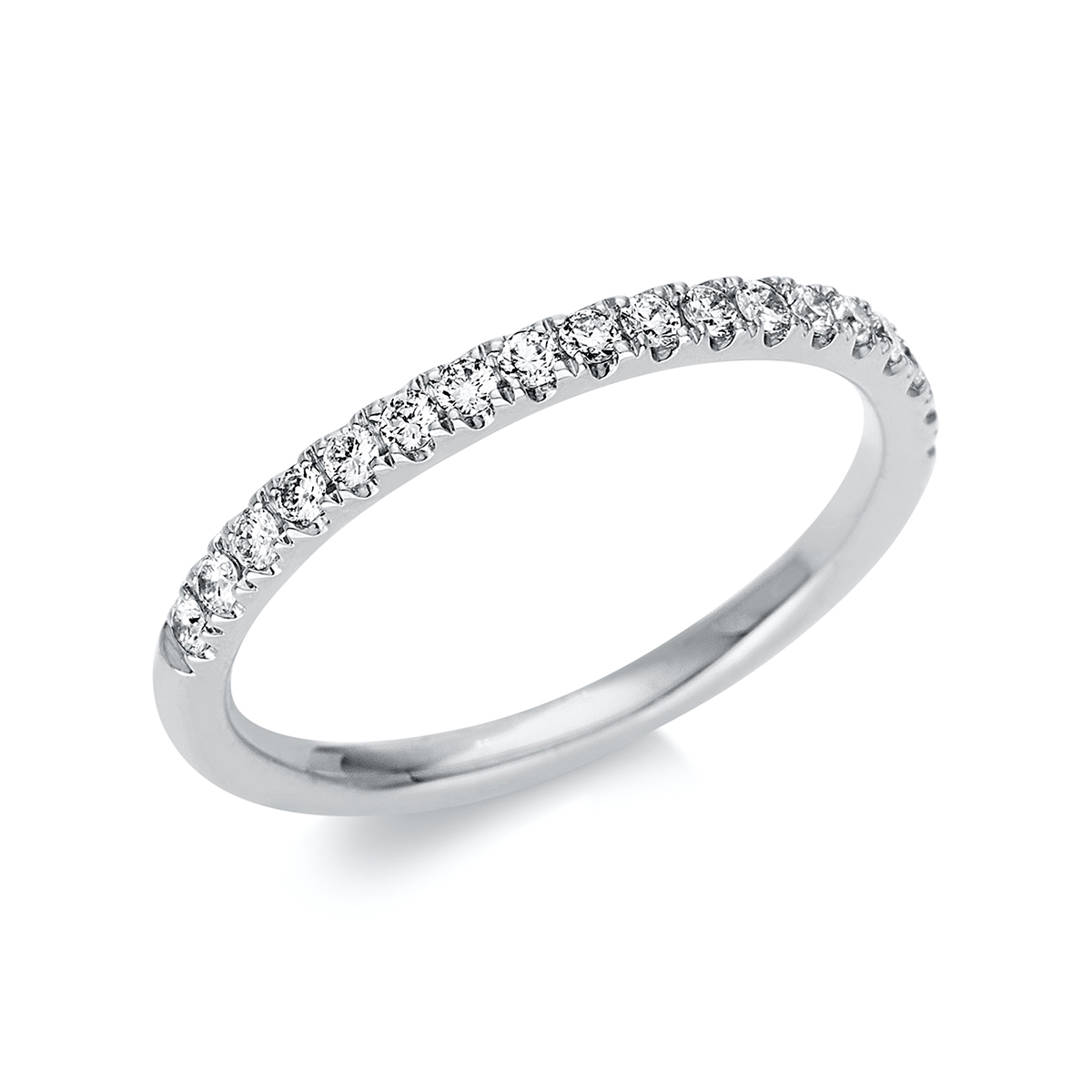 Memoire halb Ring  18kt Weißgold mit 0,27ct Diamanten