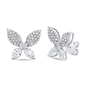 Ohrstecker 18 kt WG Schmetterling