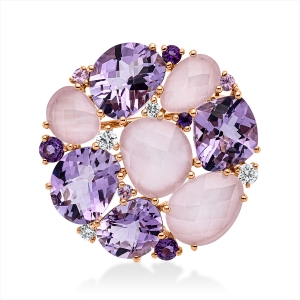 Brosche 18 kt RG