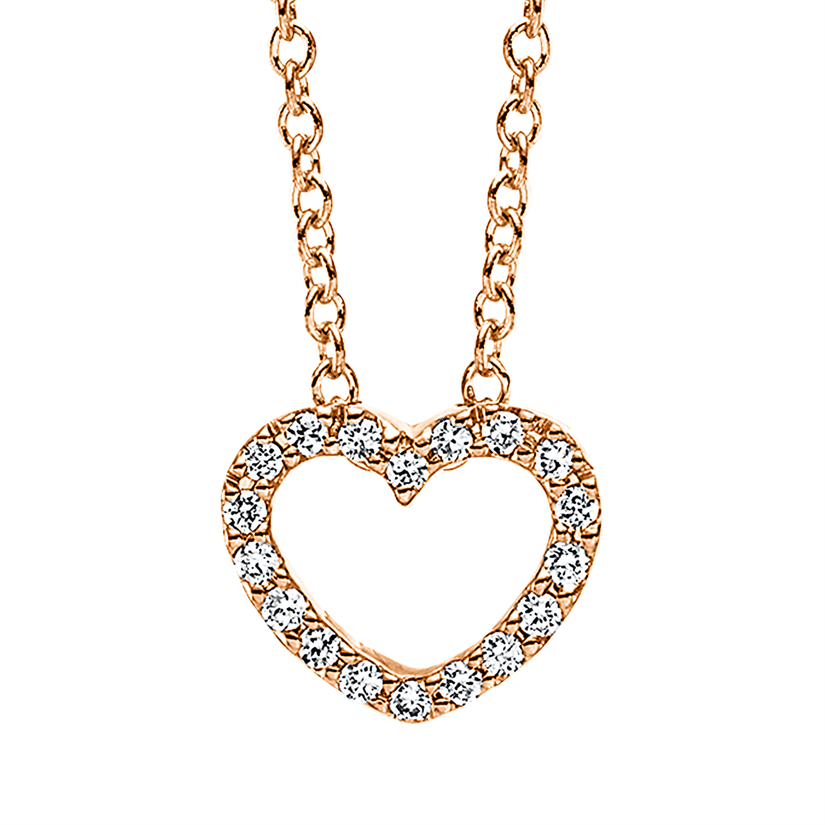 Collier 18 kt RG Herz