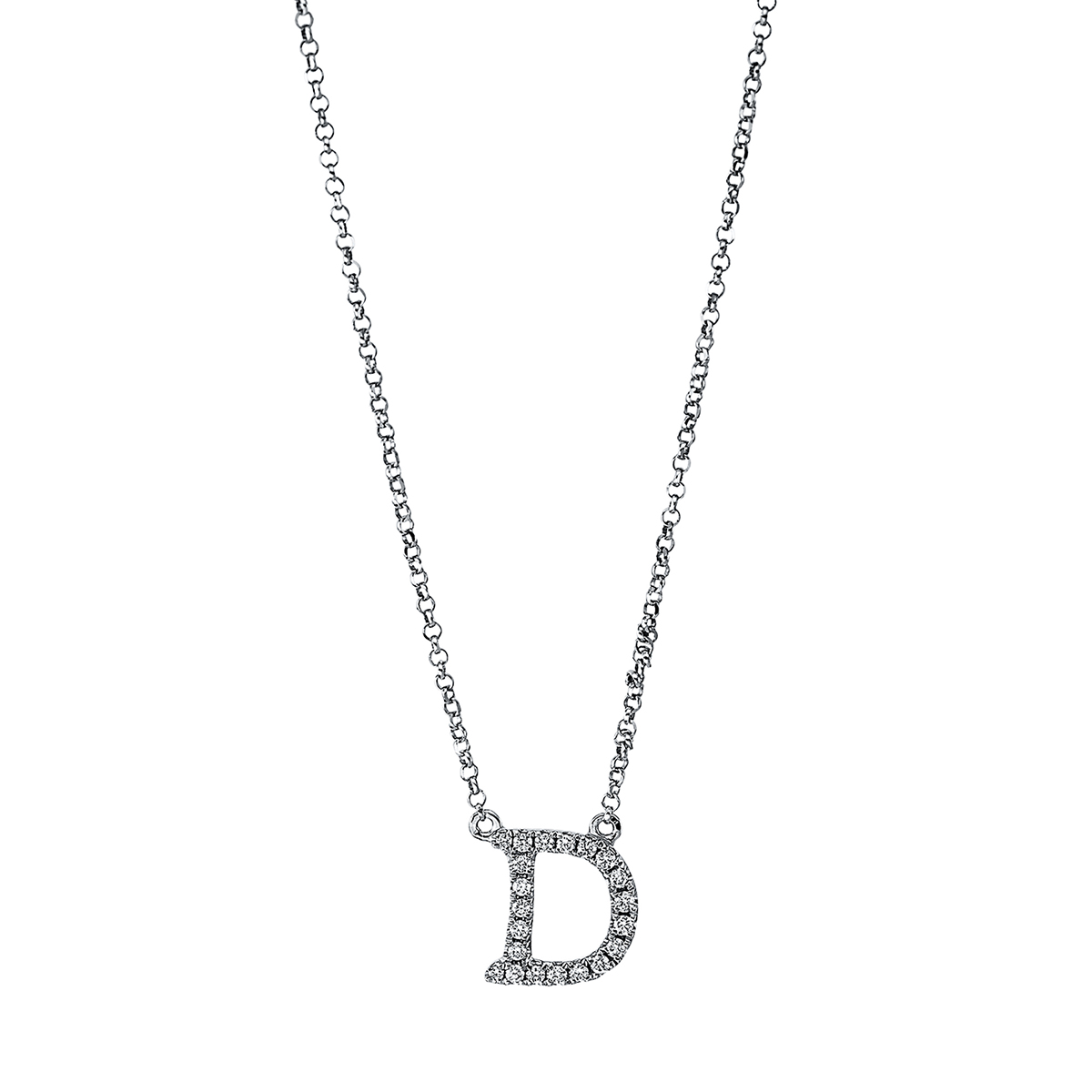 Collier 18 kt WG D, mit ZÖ 38 cm & 40.6 cm