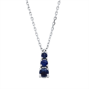 Collier 18 kt WG, mit ZÖ 40 cm + 42 cm