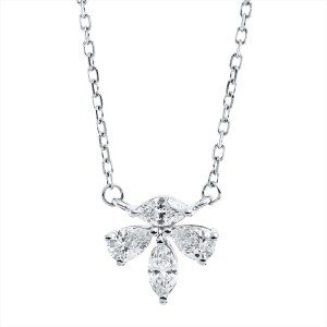 Collier 18 kt WG, mit ZÖ 40 cm