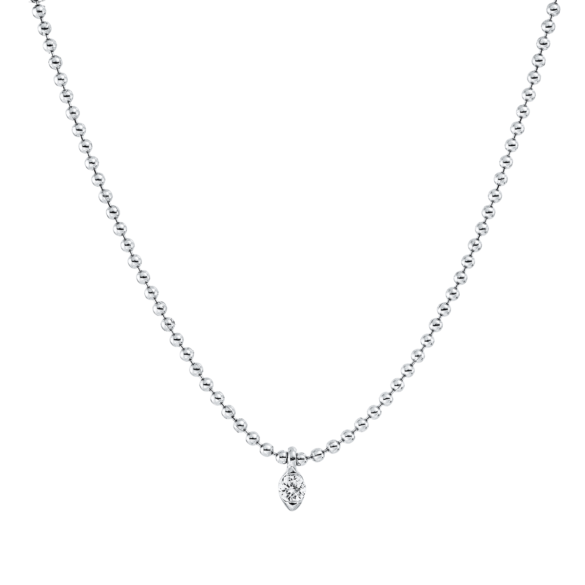 Collier 18 kt WG, mit Öse