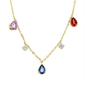 Collier 18 kt GG, mit ZÖ 40 cm + 43 cm