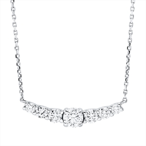 Collier 18 kt WG, mit ZÖ 40,6 cm