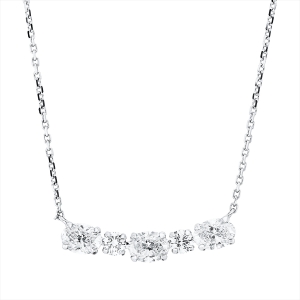 Collier  18kt Weißgold mit ZÖ 40,6 cm mit 1,31ct Diamanten
