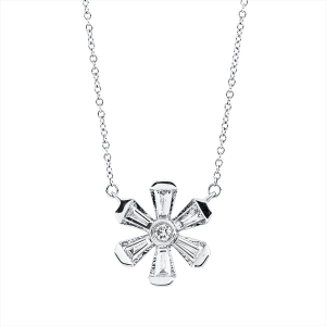 Collier 18 kt WG, mit ZÖ 40 cm