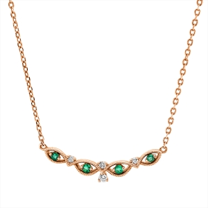 Collier 18 kt RG, mit ZÖ 42+43+44cm