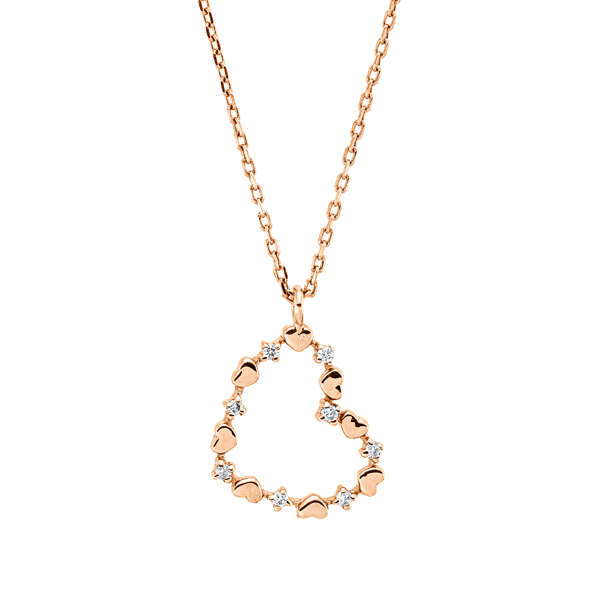 Collier 18 kt RG Herz