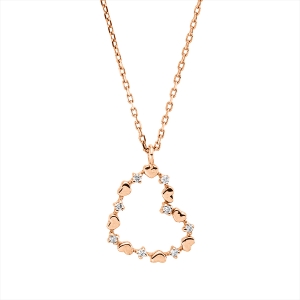 Collier 18 kt RG Herz