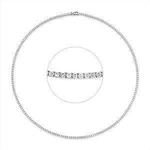 Tennisarmband 4er-Krappe 18kt Gelbgold mit 6,85ct Diamanten
